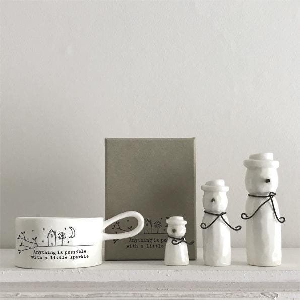 Porcelain Handled Boxed Tea Light Holder, Keepsake Birthday Gift, Gift for loved ones