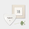 Porcelain Mini Heart Dish, 18th Birthday Keepsake