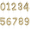Metallic Gold Number Birthday Candle 0-9 – Single Wax Candle for Cakes, Parties & Celebrations