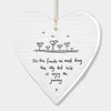Porcelain Heart Coaster - It's The Friends We Meet Along The Way - Gift For Friend - Birthday gift - Keepsake gift