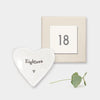 Mini Porcelain 18th Birthday Heart Dish, 18th Ring Birthday Gift, 18th Birthday Keepsake, Porcelain Gift, 18 today