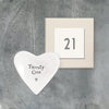 Mini Porcelain 21st Birthday Ring Dish, 21st Birthday Heart Gift, Girls/boys 21st Keepsake, Porcelain Gift, Milestone Birthday Gift