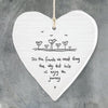 Porcelain Heart Coaster - It's The Friends We Meet Along The Way - Gift For Friend - Birthday gift - Keepsake gift