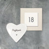 Mini Porcelain 18th Birthday Heart Dish, 18th Ring Birthday Gift, 18th Birthday Keepsake, Porcelain Gift, 18 today