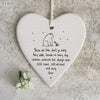 East of India Ceramic Heart: Sympathy Gift - "Those we love don't go away"