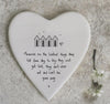 East of India Porcelain Coaster - "Memories are the loveliest things" Keepsake Gift