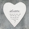 Porcelain Heart Coaster - I Wish You Lived Nearer - Valentine's Gift - Gift For Friend - Birthday Present - East Of India