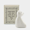 Matchbox Gift Porcelain Bear Ornament, Porcelain bear Birthday Gift, Porcelain Gift, Home Gift, East of India, friendship gift