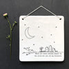 East of India Porcelain Coaster - "Seven Billion People" Sentimental Couple's/friend's Gift