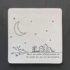 East of India Porcelain Coaster - "Seven Billion People" Sentimental Couple's/friend's Gift