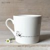 East of India Porcelain Coffee Mug: Coffee and Friends Wobbly Mug - Bestie's Gift - Birthday Gift