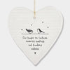 Ceramic White Friendship Heart: "Our laughs are limitless" - East of India