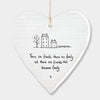 Porcelain Heart Coaster - There Are Friends That Become Family - Lockdown Gift - Gift For Friend - Birthday Present - East Of India