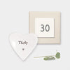 Mini Porcelain 30th Birthday Heart Dish, 30th Ring Birthday Gift, 30th Birthday Keepsake, East of India Porcelain Gift
