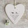 Ceramic White Friendship Heart: "Our laughs are limitless" - Friendship Gift -East of India