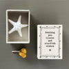 Matchbox Porcelain Starfish, Gift for wife, Gift for husband, Valentine's day gift, letterbox gift, Friendship Gift-East of India
