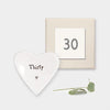 Mini Porcelain 30th Birthday Heart Dish, 30th Ring Birthday Gift, 30th Birthday Keepsake, East of India Porcelain Gift, 30 today