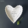 Scallop Heart Dish – Love you just the way you are, Gift for wife, Valentine's Gift, Birthday Gift, Letterbox gift-East of India