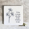 Porcelain Floral Coaster - "As long as have each other" Floral Gift for Friend, Decorative Home Décor