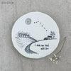 Ceramic Coaster: East of India, "I wish you lived next door"- Friend and Family Gift- Thinking of you gift-Kitchen Coaster Keepsake Gift