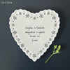 East of India Scallop Heart Coaster - Laughter is timeless, Gift for wife, gift for husband, valentine's day gift