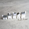 East of India Porcelain Mini Houses Gift, Street in a Box, Boxed Thinking of You Gift, Happiness Gift, Small Porcelain Houses