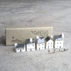 East of India Porcelain Mini Houses Gift, Street in a Box, Boxed Thinking of You Gift, Happiness Gift, Small Porcelain Houses