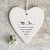 Ceramic White Friendship Heart: "Our laughs are limitless" - East of India