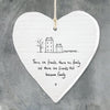 Porcelain Heart Coaster - There Are Friends That Become Family - Lockdown Gift - Gift For Friend - Birthday Present - East Of India