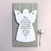 East of India White Ceramic Porcelain angel-Those we love don’t go away