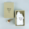 Porcelain Bear- Large Matchbox Gift - I love you beary much- Flipping love,Owl So Proud of You, Dog Always here for you Keepsake Gift Token
