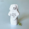 Porcelain Bear- Large Matchbox Gift - I love you beary much- Flipping love,Owl So Proud of You, Dog Always here for you Keepsake Gift Token