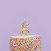 Gold Number 0,1,2,3,4,5,6,7,8,9 Candle, gold 2nd birthday candle