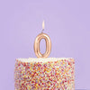 Gold Number 0,1,2,3,4,5,6,7,8,9 Candle, gold 2nd birthday candle