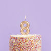 Gold Number 0,1,2,3,4,5,6,7,8,9 Candle, gold 2nd birthday candle