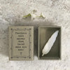 Porcelain Feather Matchbox Gift, Birthday Present, Gift For Friend, Missing You, Always in memory