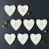 East of India Scallop Heart Coaster - Laughter is timeless, Gift for wife, gift for husband, valentine's day gift