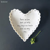 East of India Scallop Heart Dish – Those we love, Gift for wife, Valentine's Gift, Birthday Gift, Letterbox gift, memory keepsake gift
