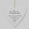 East of India Wobbly Round Hanging Hearts Keepsake Gift