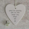 East of India Wobbly Round Hanging Hearts Keepsake Gift