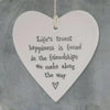 East of India Wobbly Round Hanging Hearts Keepsake Gift