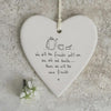 East of India Wobbly Round Hanging Hearts Keepsake Gift