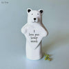 Porcelain Bear- Large Matchbox Gift - I love you beary much- Flipping love,Owl So Proud of You, Dog Always here for you Keepsake Gift Token
