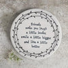 Porcelain Leaf Coaster - Friendship Quote Gift, Keepsake Gift, East of India