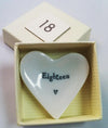 Porcelain Mini Heart Dish, 18th Birthday Keepsake