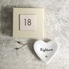 Porcelain Mini Heart Dish, 18th Birthday Keepsake