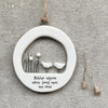 East of India Ceramic Cut out "hanger-Robins appear" Hanging Decoration 5x5cm