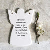East of India White Ceramic Porcelain angel-Someone we love is heaven