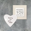 Mini Porcelain Wishing you Good Health Heart Dish, Get Well Soon dish, Gift for Family