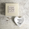 Mini Porcelain Wishing you Good Health Heart Dish, Get Well Soon dish, Gift for Family